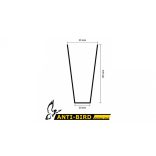 Anti-Bird 2 soros rozsdamentes acél galambriasztó tüske 1m