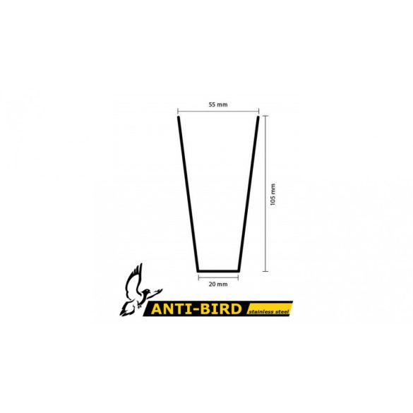 Anti-Bird 2 soros rozsdamentes acél galambriasztó tüske 1m